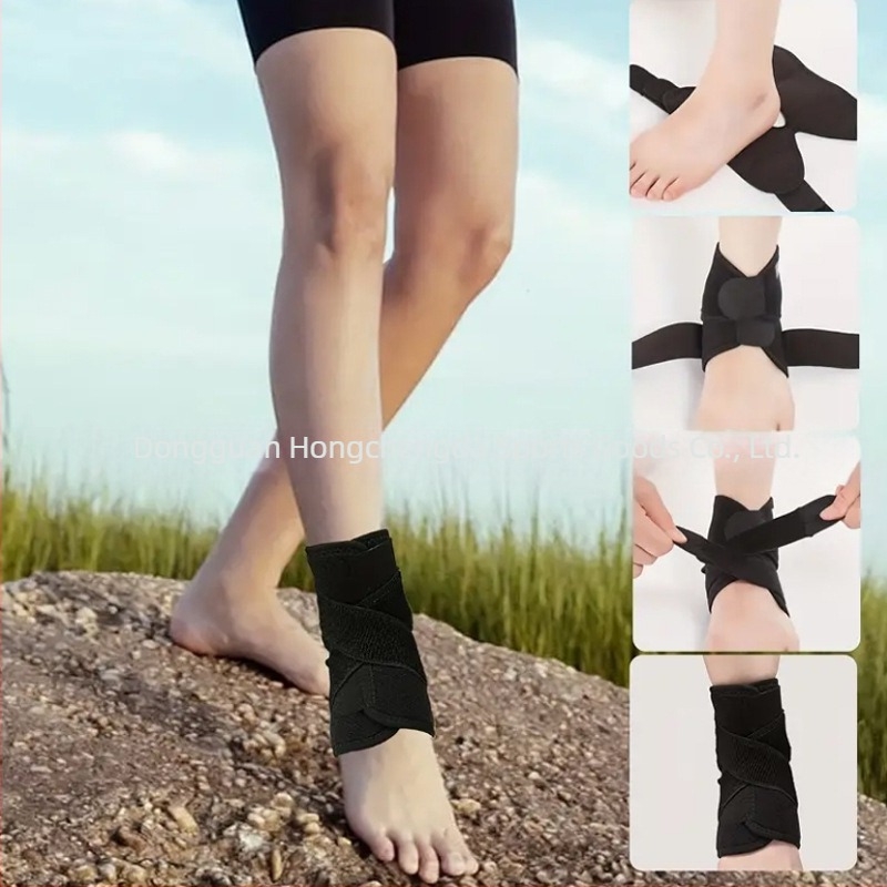 Zastita gležnja za uganuće sa stabilizacijom zgloba, elastični pojas, materijal za ronjenje; univerzalna prilagodba; pogodna za košarku i druge sportove