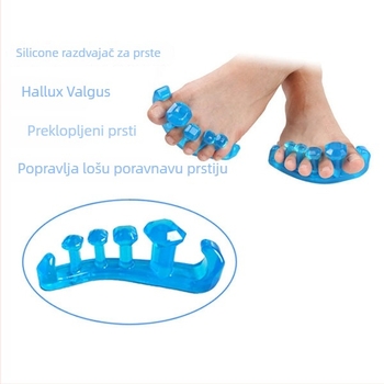 Petodijelni odjeljivač i korektor prstiju (SEBS) za korekciju Hallux valgus, razdvajanje prstiju i sprječavanje preklapanja, pogodno za sve sezone