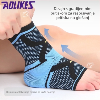 Najlonska potpora gležnja sa silikon gelom za košarku i trčanje