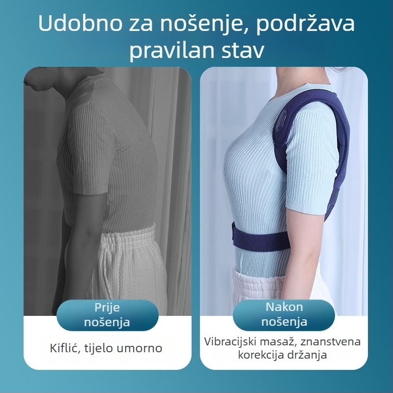 GX-503 Traka za masažu leđa s korekcijom držanja, vibracijom i toplinskim kompresom