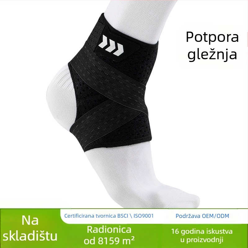Gležnja potpora za nogomet, prozračna i lagana, unisex, elastična banda, poliester materijal, osnovni i nadograđeni model