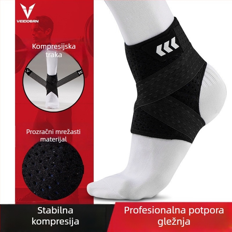 Gležnja potpora za nogomet, prozračna i lagana, unisex, elastična banda, poliester materijal, osnovni i nadograđeni model