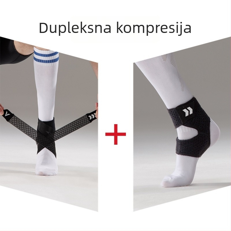 Gležnja potpora za nogomet, prozračna i lagana, unisex, elastična banda, poliester materijal, osnovni i nadograđeni model