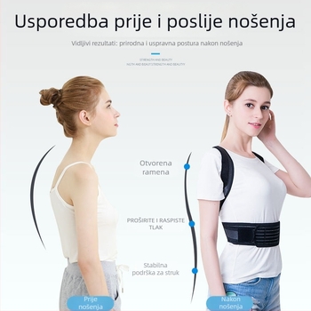 Korektor držanja za odrasle - protiv grba, otvoreni rameni, uspravna leđa, prozračni oblik (Model 019, Šifra 019, 2023)