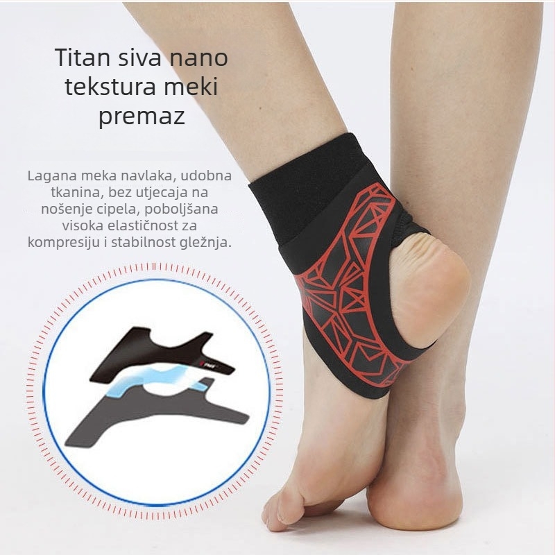 WARS/Voss Podrška za gležanj — ultra-tanka, prozračna kompresijska rukavica za trčanje i prevenciju uganuća