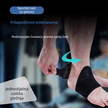 Zaštita gležnja za sport, prozračni najlon, protuklizni remen, podrška gležnju za nogomet