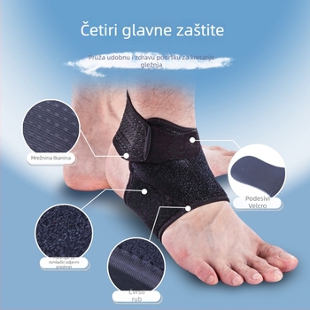Zaštita gležnja za sport, prozračni najlon, protuklizni remen, podrška gležnju za nogomet