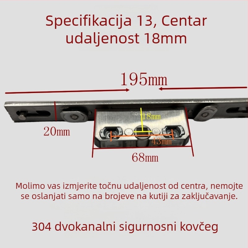 Kutija za zaključavanje od nehrđajućeg čelika s dvostrukim smjerom KL-01810 — točno odljevena osovina, moderni minimalistički dizajn