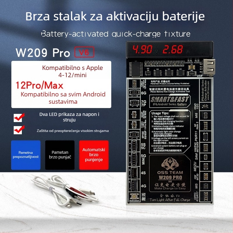 Poboljšana verzija linije napajanja i aktivacije pločice za Apple bateriju — linija za popravak i testiranje mobitela