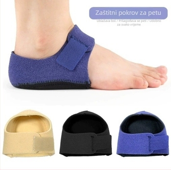 Silikijska zaštita pete s gelom za apsorpciju udara, zatvara Velcro, za odrasle, svakodnevno nošenje