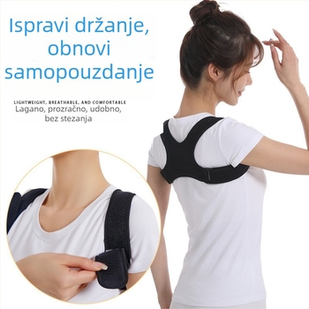 Yu Kai yk4550 Nevidljivi pojas za korekciju držanja s I-oblikom podrške za leđa za skoliozu i prevenciju grbavosti