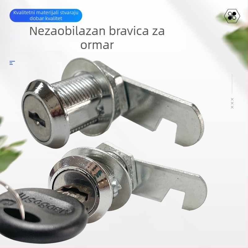 Little Doctor brava od cinka za ormariće s preklopnim mehanizmom i cilindrom — modeli 103,105,201,288; namijenjeno za poštanske sandučiće, ormariće, garderobe i police za knjige; moderni minimalistički stil