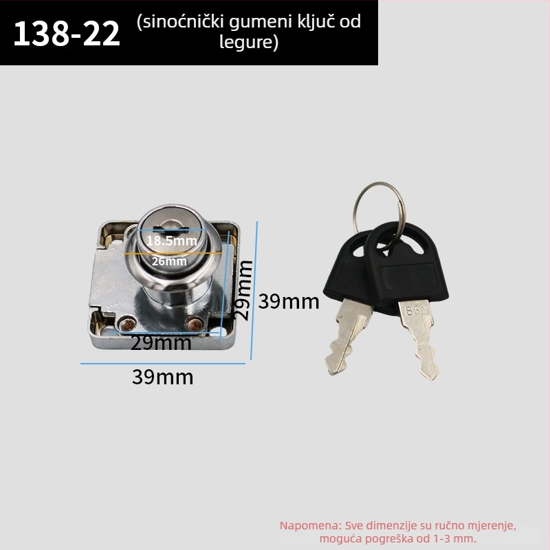 Brava za ladice i ormariće, cinkova legura, modeli 138-22, 139-22, 106, 106c, Lemon shuo