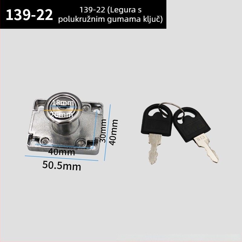 Brava za ladice i ormariće, cinkova legura, modeli 138-22, 139-22, 106, 106c, Lemon shuo