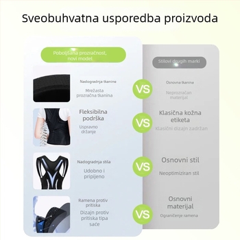 Nevidljivi korektor držanja s otvorenim ramenskim remenom, istezanje leđa i poboljšanje držanja