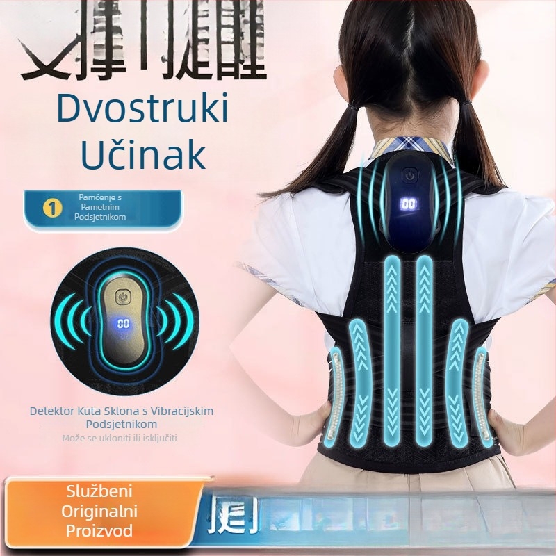 Inteligentni pojas za trup i leđa, 3-u-1 korektor za odrasle i tinejdžere, prozračna zaštita uz podesivu podršku