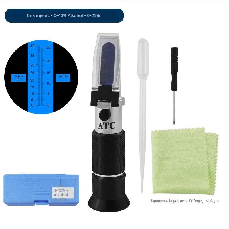 3-u-1 tester za slanost, alkohol i šećer; mjerenje specifične gravitacije vina i piva; detektor specifične gravitacije mokraće