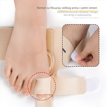 Fiksirajući pojas za prst Hallux valgus, preklopni odvojnik prstiju, model Jz170, OK tkanina.