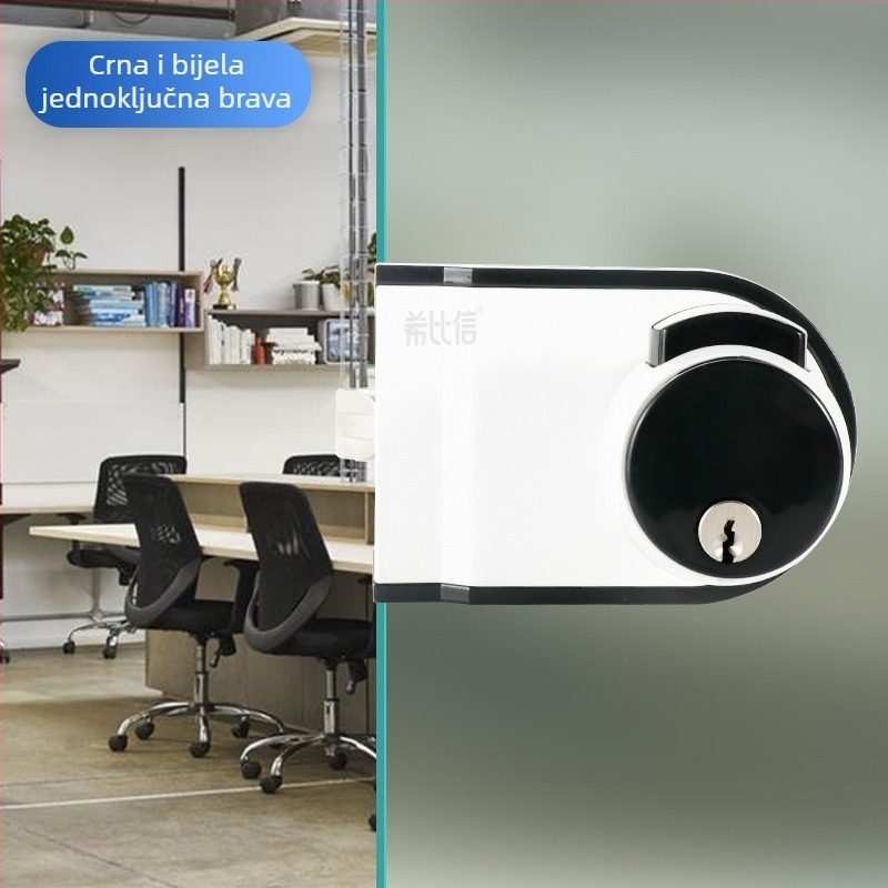 Himixin kuglasta brava za vrata - Model 1101, aluminij, pogodna za staklena, nerđajuća čelika i drvena vrata, moderni minimalistički stil