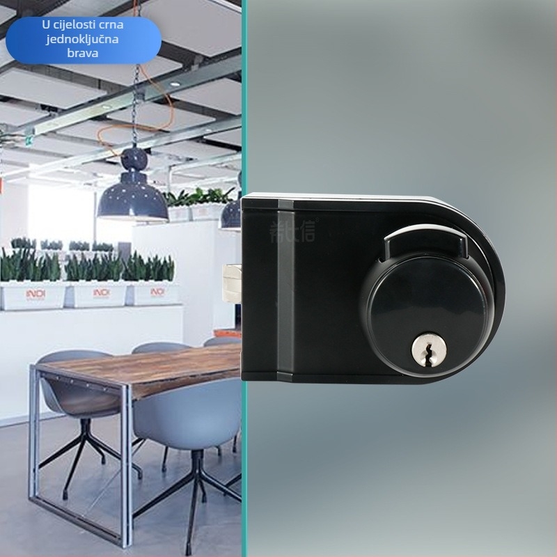 Himixin kuglasta brava za vrata - Model 1101, aluminij, pogodna za staklena, nerđajuća čelika i drvena vrata, moderni minimalistički stil