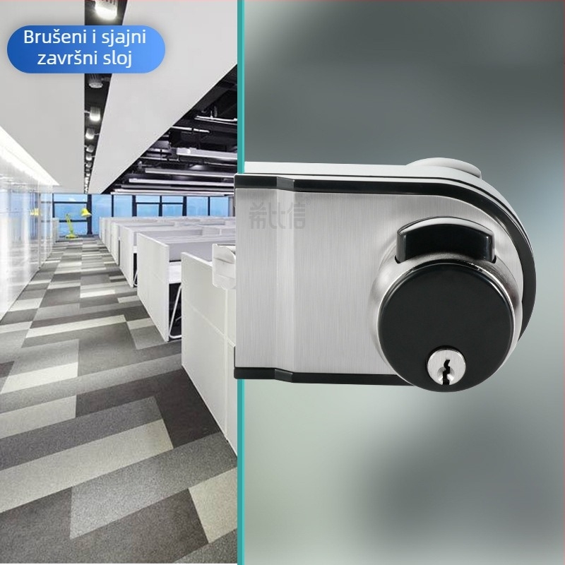 Himixin kuglasta brava za vrata - Model 1101, aluminij, pogodna za staklena, nerđajuća čelika i drvena vrata, moderni minimalistički stil