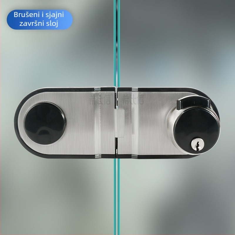 Himixin kuglasta brava za vrata - Model 1101, aluminij, pogodna za staklena, nerđajuća čelika i drvena vrata, moderni minimalistički stil