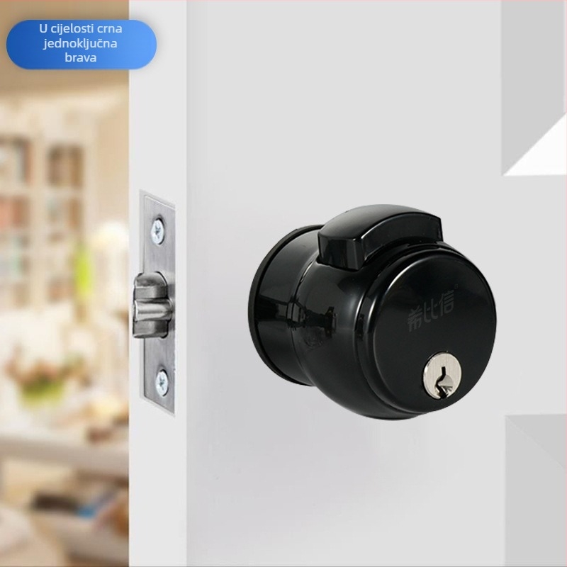 Himixin kuglasta brava za vrata - Model 1101, aluminij, pogodna za staklena, nerđajuća čelika i drvena vrata, moderni minimalistički stil