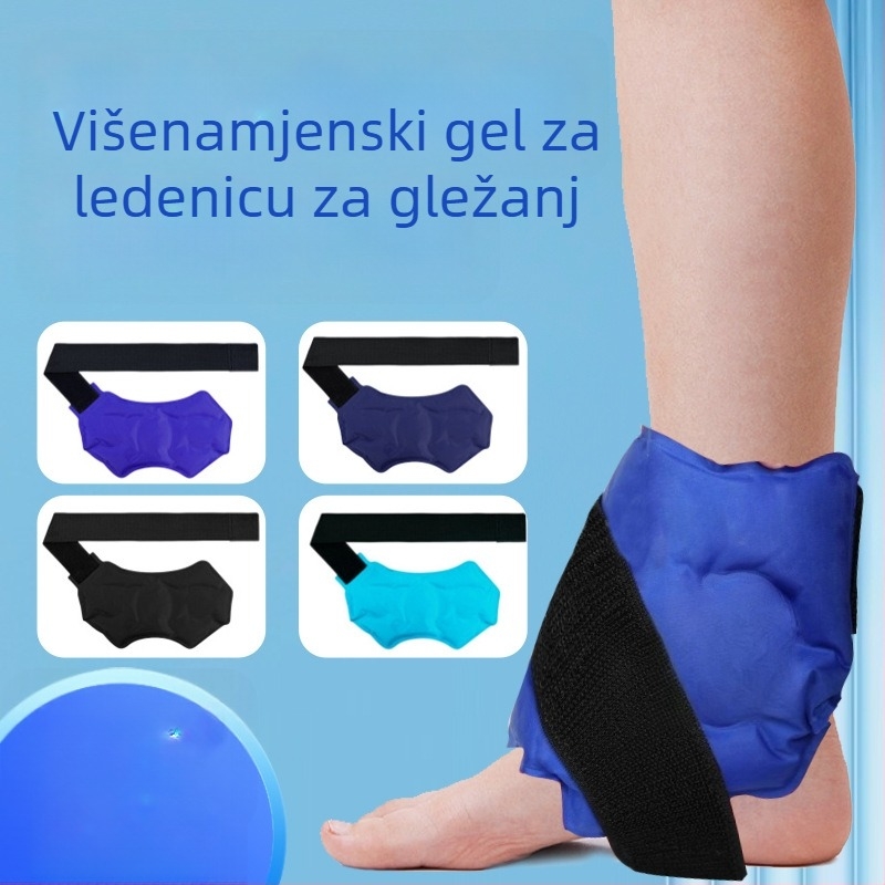 Ortez gležnja za toplinsko i hladno terapiju s gelom punjenim najlonom, prilagodljiva podrška, rehabilitacijska pomoć