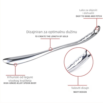 DEWAHSING aluminum alloy straight-handle shoe horn with extended long handle