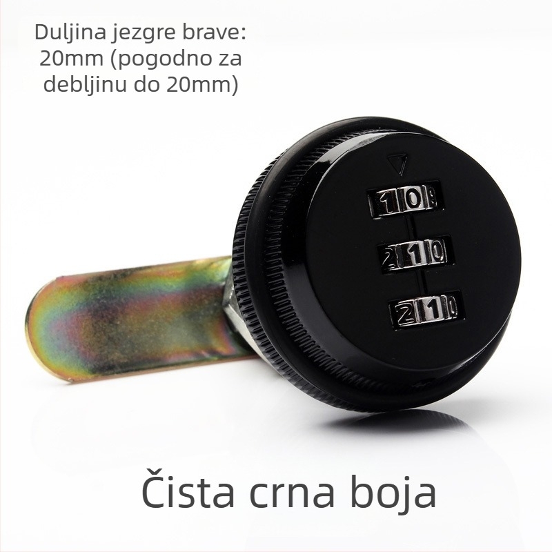 Brava za ormane i poštanske sandučiće – brava s lozinkom, rotacijski zasun, cinkova legura, moderni minimalistički stil