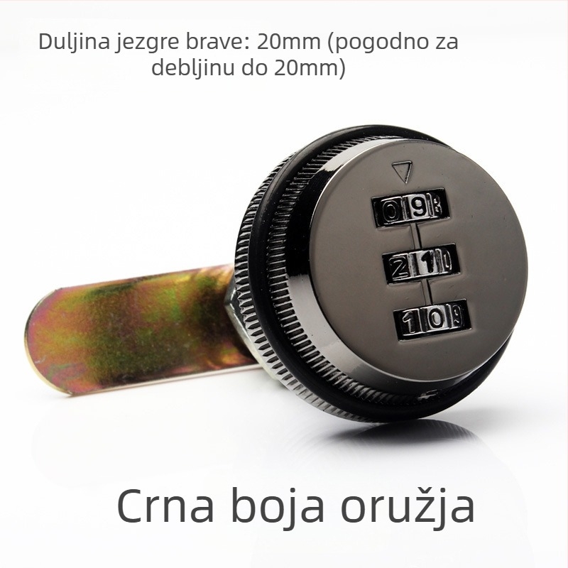 Brava za ormane i poštanske sandučiće – brava s lozinkom, rotacijski zasun, cinkova legura, moderni minimalistički stil