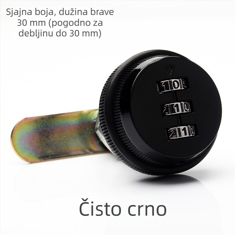 Brava za ormane i poštanske sandučiće – brava s lozinkom, rotacijski zasun, cinkova legura, moderni minimalistički stil