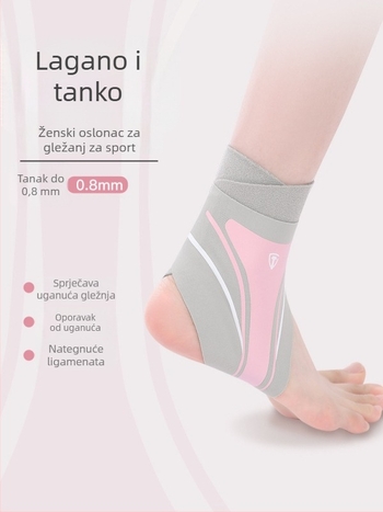 Sportska potpora gležnja s elastičnom kompresijom, poliesterska konstrukcija, za odrasle, pogodna za planinarenje