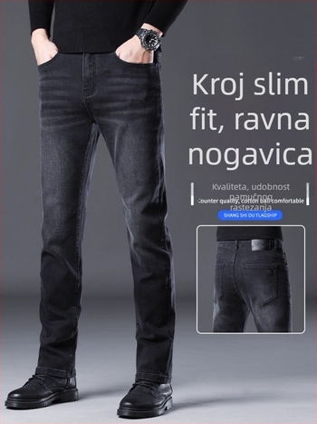 Muške traperice, ravnog kroja, srednji struk, mikroelastične, pamuk denim, jesenji model
