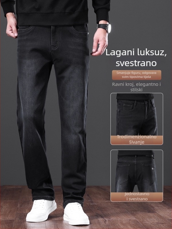 Muške traperice, ravnog kroja, srednji struk, mikroelastične, pamuk denim, jesenji model