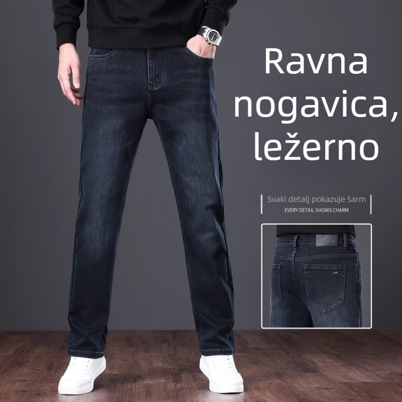 Muške traperice, ravnog kroja, srednji struk, mikroelastične, pamuk denim, jesenji model