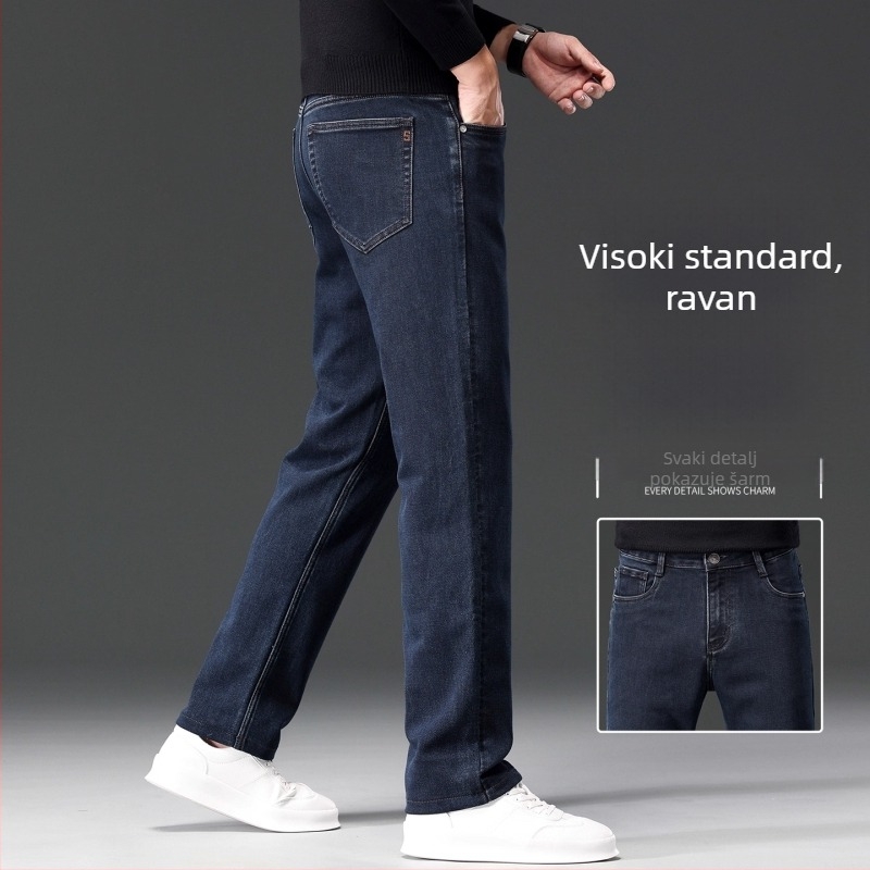 Muške traperice, ravnog kroja, srednji struk, mikroelastične, pamuk denim, jesenji model