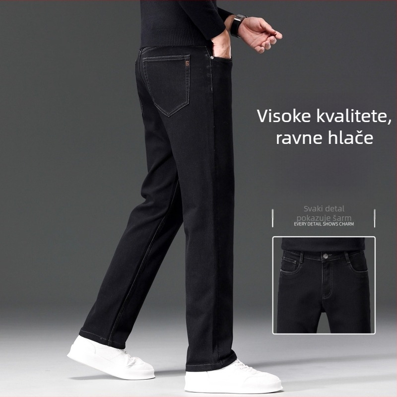 Muške traperice, ravnog kroja, srednji struk, mikroelastične, pamuk denim, jesenji model