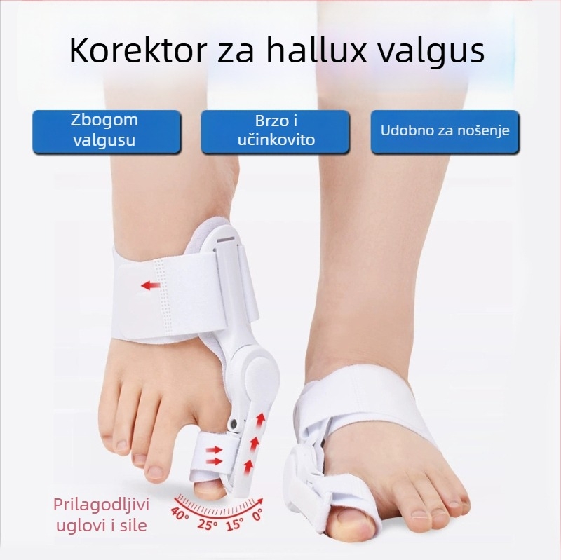 Podesivi korektor za palac za hallux valgus | Visokokvalitetna pamuk tkanina | Marka Junzukang | Pogodno za sve sezone