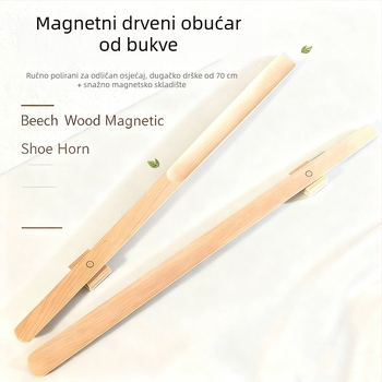Konbida Xb-2587 Shoehorn s pravim ručkom, dugi drveni alat za obuće za sve sezone