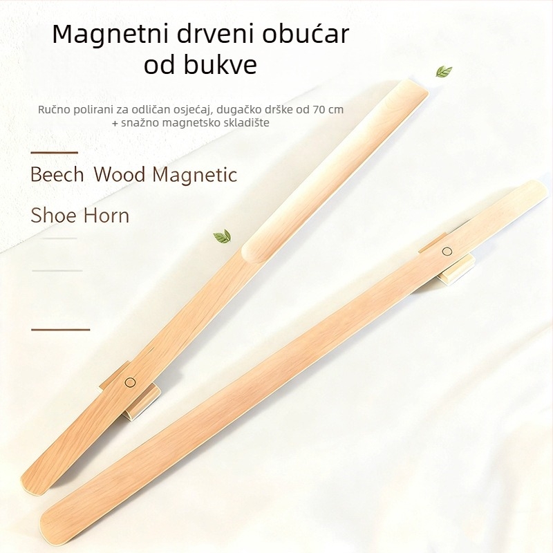 Konbida Xb-2587 Shoehorn s pravim ručkom, dugi drveni alat za obuće za sve sezone