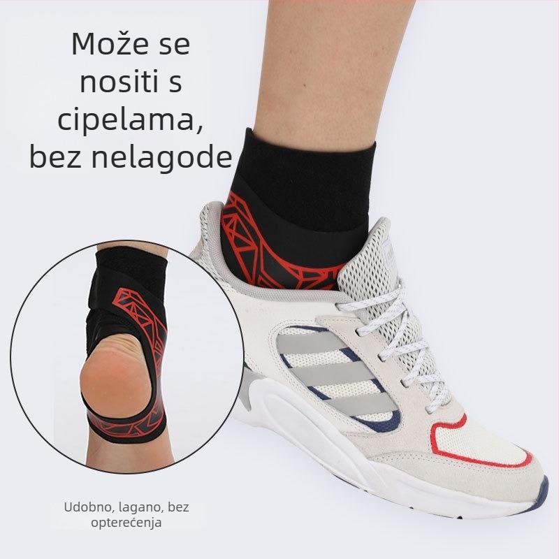 Sportska zaštita gležnja - stabilizacija gležnja i zaštita ligamenata - Nylon + Spandex; pogodno za košarku, nogomet, odbojku, trčanje, vožnju biciklom, planinarenje