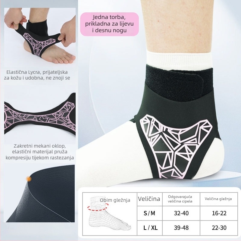 Sportska zaštita gležnja - stabilizacija gležnja i zaštita ligamenata - Nylon + Spandex; pogodno za košarku, nogomet, odbojku, trčanje, vožnju biciklom, planinarenje