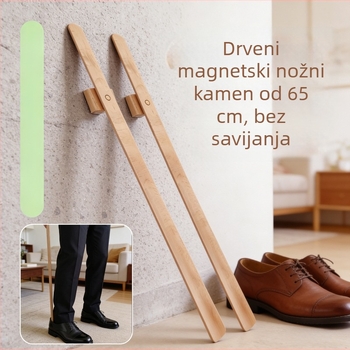 Magnetska duga drvena obućarska štipalica za cipele za trudnice i starije osobe s ergonomski dizajnom koji olakšava obuvanje bez saginjanja. Materijal: bukovo drvo; Model XB-2547; Šifra: XB-2547; Stil: Prikazano; Za sve sezone.