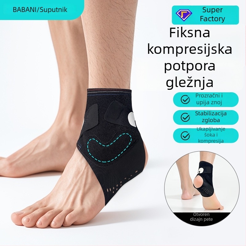 Ortez gležnja za sport – prozračni poliester, univerzalno prilagođavanje, za košarku