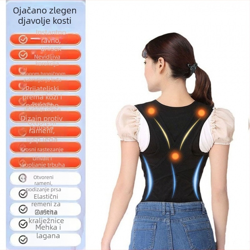 Pojas za korekciju držanja – ultra lagan i tanak, za odrasle i djecu – korekcija sjedećeg držanja (Brand: Powerful merchant; Model: 1; Vrijeme na tržištu: 1; Certifikacija proizvoda: Pogledajte detalje)