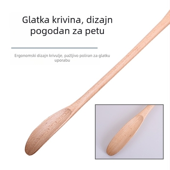 Xb-2307 Drveni shoehorn, ekstra dugačak, za starije osobe i trudnice, svakodnevna uporaba