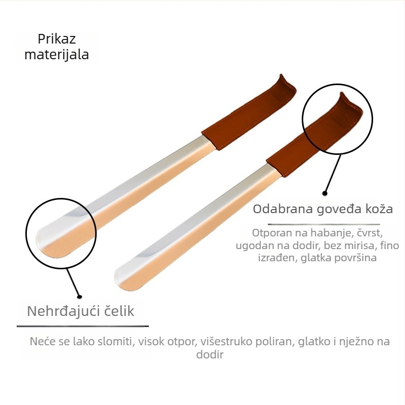 Kangbida metalna ciparska šnala s dugim držkom i kožnim futrolom (XB-0042)