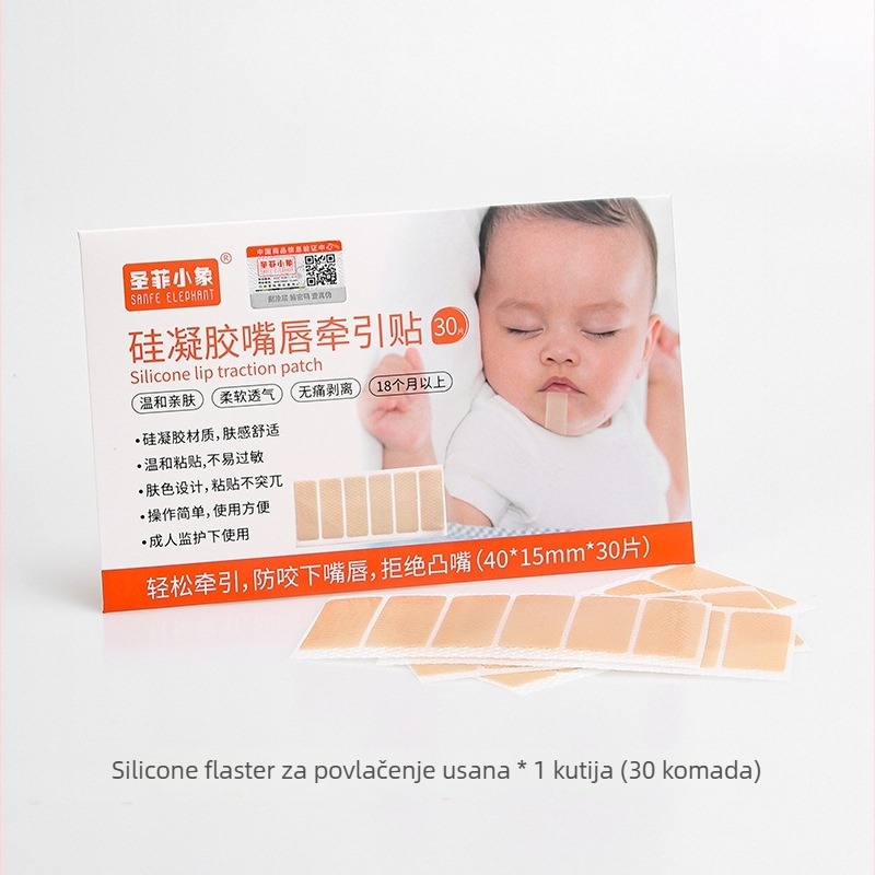 Silikon-gel patch za vuču donjeg usana za bebe i djecu — hipoalergijski, PU/netkani materijal, šifra Sf&j101, kutija 60