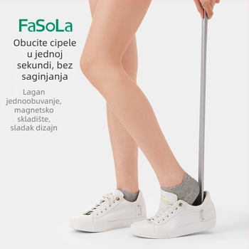 FaSoLa podizač za cipele s produženom drškom, plastična konstrukcija, mjerač i magnetsko skladištenje